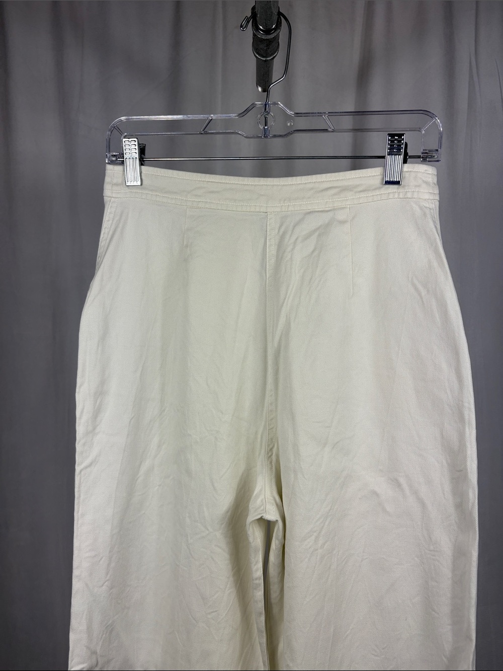 Raquel Allegra High-Rise Wide Leg Pants — Creamy White. - Picture 5 of 10